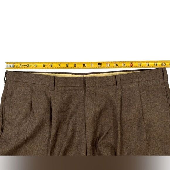 40x26 Vintage 100% Pure Wool Strathmore by Anderson Little Brown Dress Pants - Picture 6 of 10